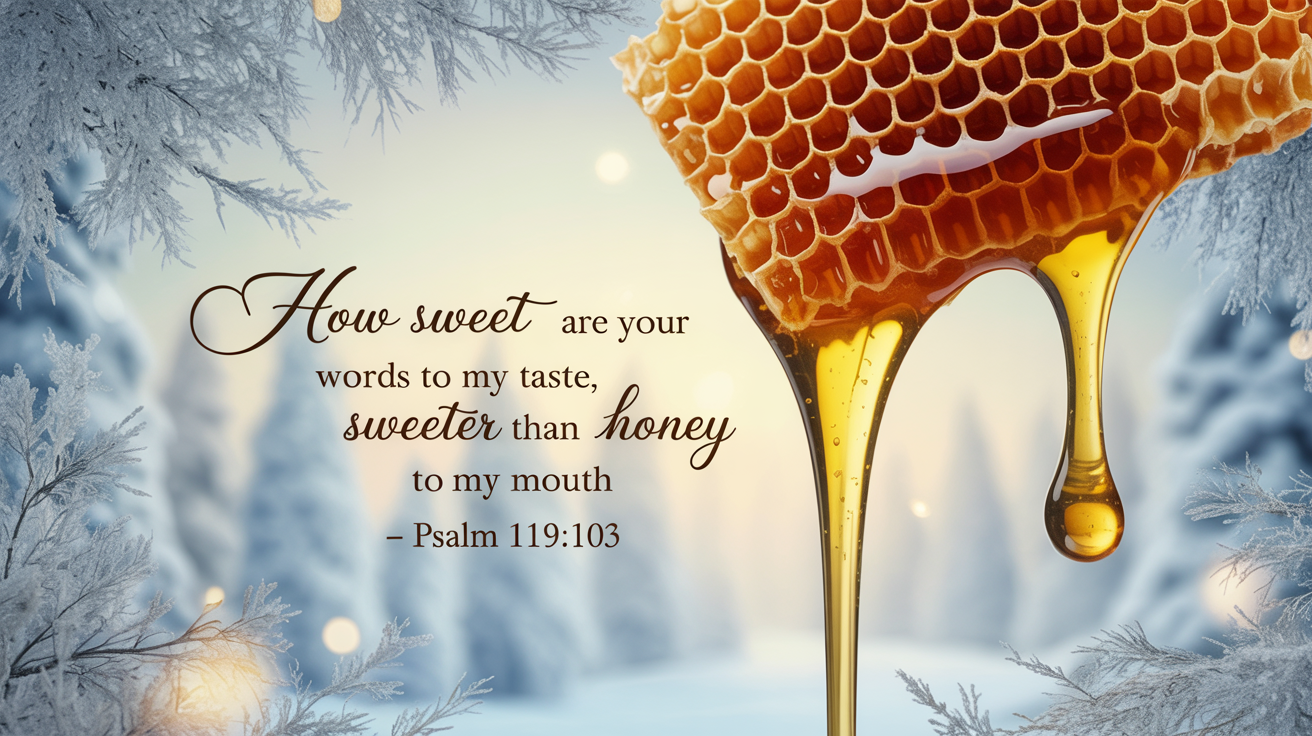 How sweet are your words to my taste, sweeter than honey to my mouth - Psalm 119:103